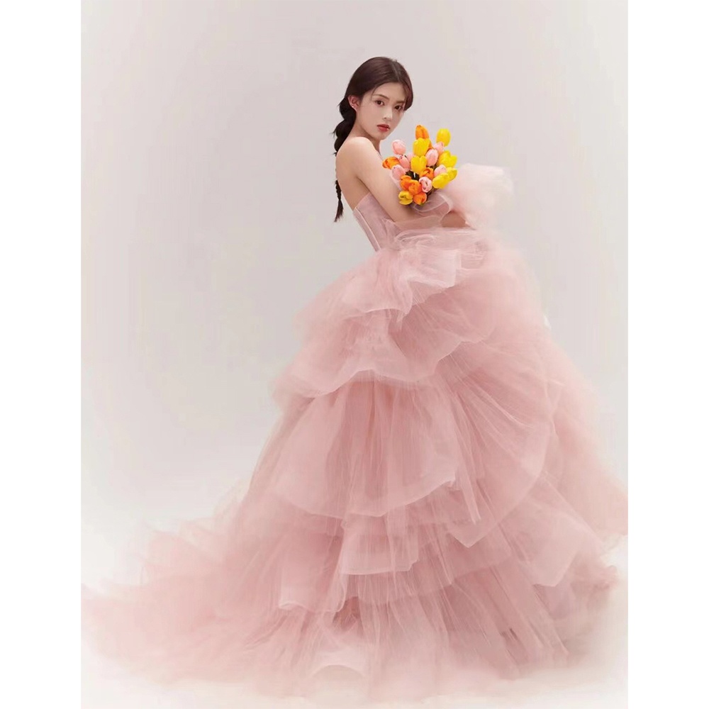 임뷰 풍성한 A라인 핑크 유색드레스, 후기 또 추천이유는?